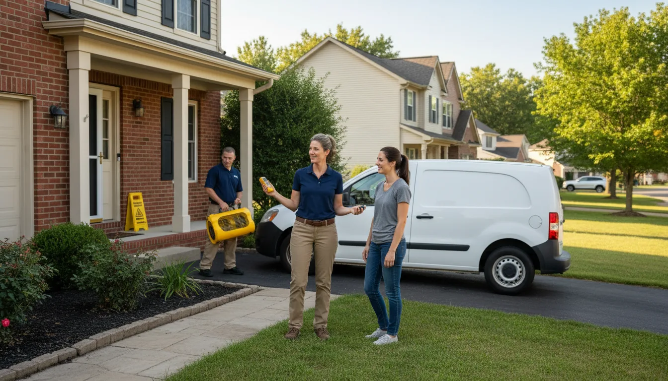Residential water damage restoration in South Sterling, PA